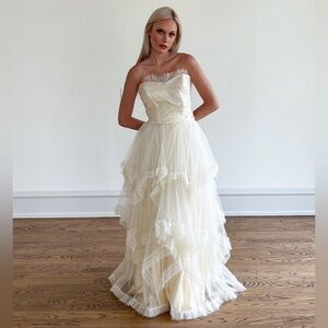 50s Ivory Tulle Wedding Gown